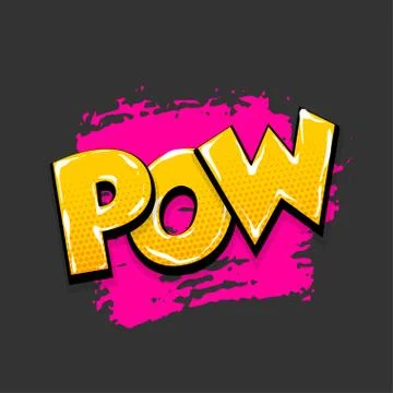 Comic text pop art grunge brush pow bang boom Stock Illustration