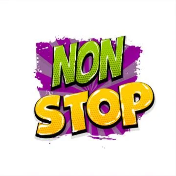 Comic text pop art grunge brush stop Stock Illustration