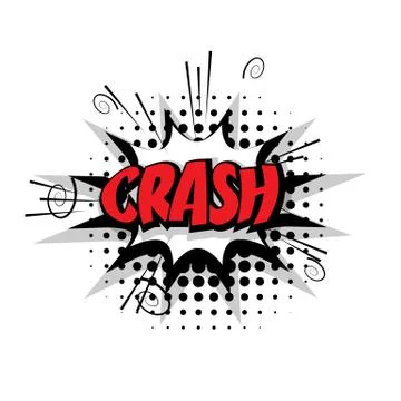 Comic text pop crash art bubble Stock Illustration