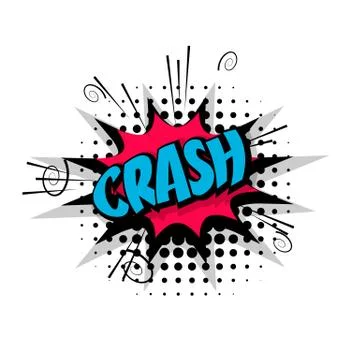Comic text pop crash art bubble Stock Illustration