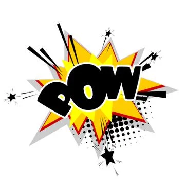 Comic text pow Stock Illustration