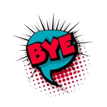 Comic text sound bye effects pop art Stock Illustration