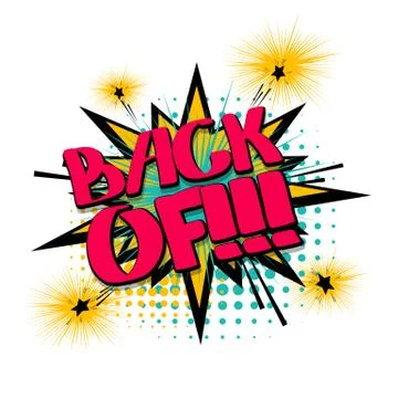 Comic text speech bubble back off Illustrazione stock