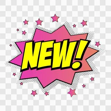 Comic text speech bubble. icon a Sound effect phrase with color for your desi Stock Illustration