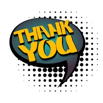 Comic text speech bubble thank you Stock Illustration