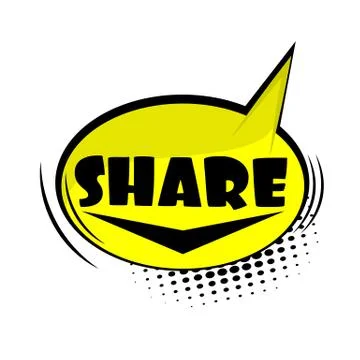 Comic text web share Stock Illustration