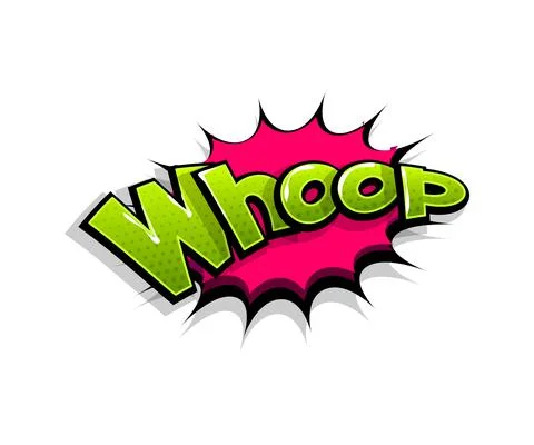 Comic text whop whoop logo sound effects Stock Illustration