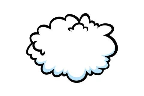 Comic thinking speech bubbles. Think shapes like in comicbooks. Vector Illustrazione stock