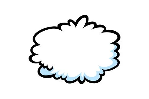 Comic thinking speech bubbles. Think shapes like in comicbooks. Vector Stock Illustration