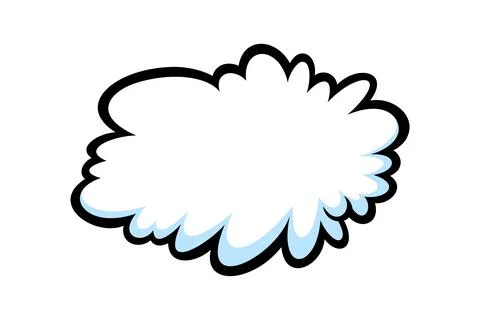 Comic thinking speech bubbles. Think shapes like in comicbooks. Vector Illustrazione stock