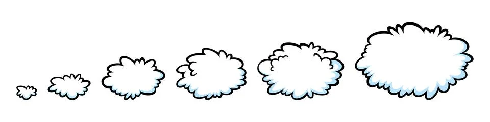 Comic thinking speech bubbles. Think shapes like in comicbooks. Vector Stock Illustration