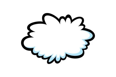 Comic thinking speech bubbles. Think shapes like in comicbooks. Vector Illustrazione stock