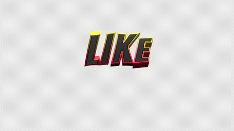 Like Comic Title Loop On Alpha Video stock 304266363
