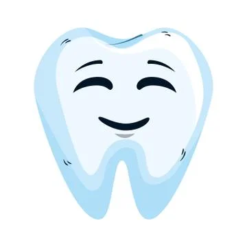Comic tooth happy kawaii character Illustrazione stock