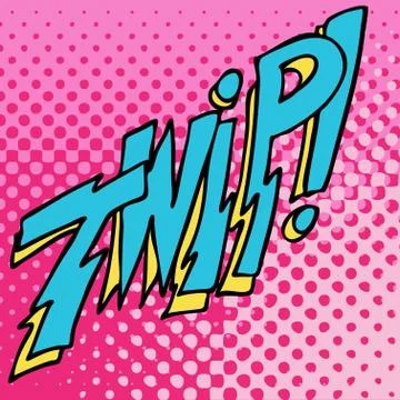 Comic twip sound text effect Illustrazione stock