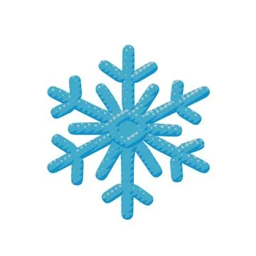 Comic vector crystal ice snowflake illustration Stock Illustration