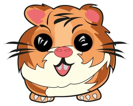 Comic vector illustration small nice animal hamster Stock Illustration