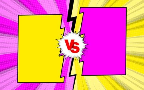 Comic versus background. Logo versus lettering for sports and fighting comp.. Stock Illustration