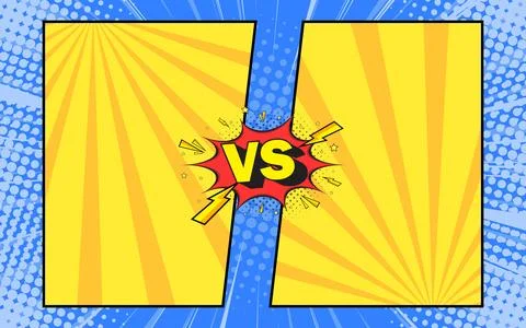 Comic versus background. Logo versus lettering for sports and fighting comp.. Stockillustratie