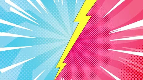 Comic Versus background in pop art style.Pink and blue Stock Footage 278321727