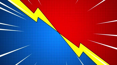 Comic Versus Battle Background with Halftone and Flash Stock-Footage 318271521
