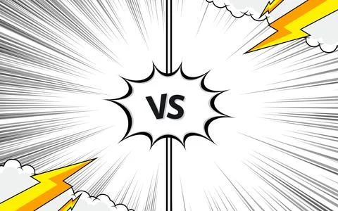 Comic versus battle template background Stock Illustration
