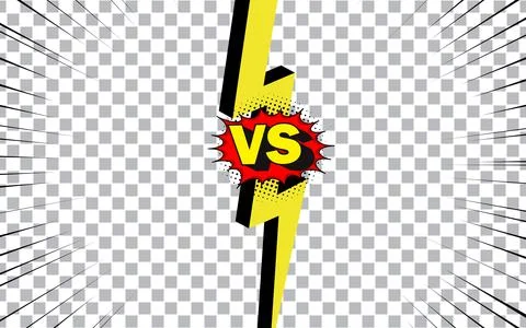 Comic versus battle template background Stock Illustration