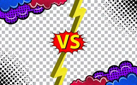 Comic versus battle template background Stock Illustration