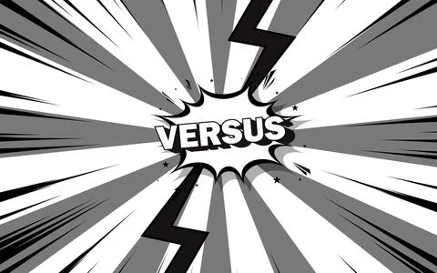 Comic versus battle template background Stock Illustration