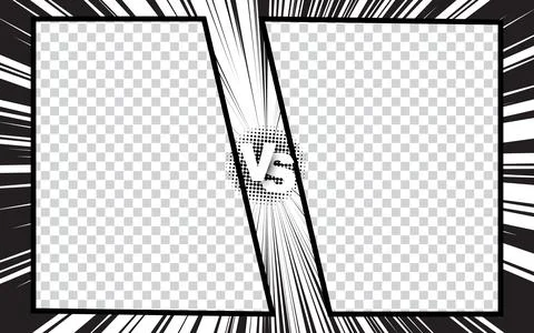 Comic versus battle template background Stock Illustration