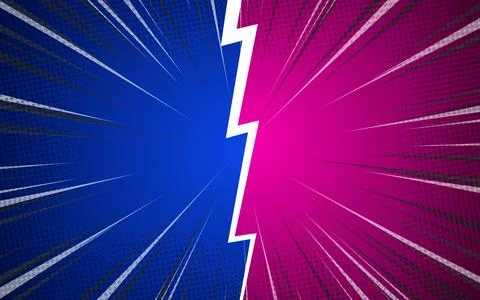 Comic versus battle template background. Vector illustration. Stock Illustration