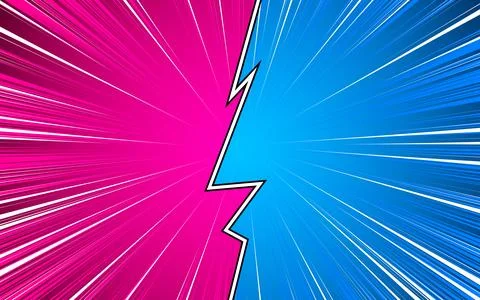 Comic versus battle template background. Vector illustration. Stock Illustration