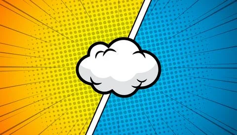 Comic Versus book blank speech bubble background. vector illustration. Stock Illustration