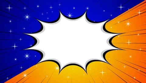 Comic Versus book blank speech bubble background. vector illustration. Stock Illustration