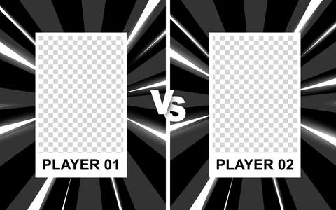 Comic versus fight background template Stock Illustration