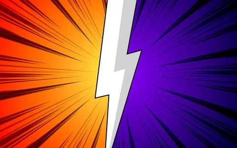 Comic versus fight template background. Vector illustration. Illustrazione stock
