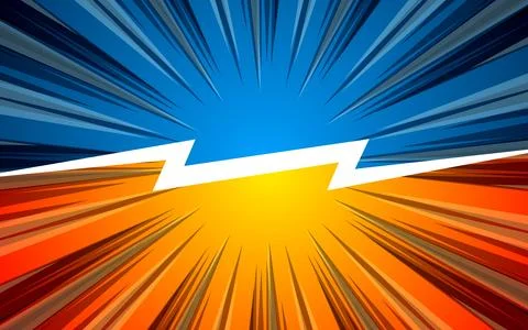 Comic versus pop art battle background. Vector illustration. Stock Illustration