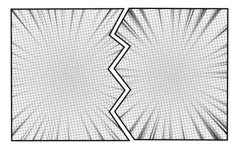Comic versus pop art battle background Stock Illustration