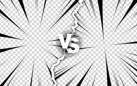 Comic versus pop art battle background Stock Illustration