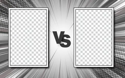 Comic versus pop art battle background Stock Illustration