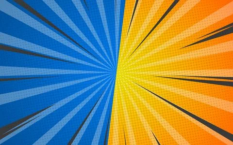 Comic versus pop art battle background Stock Illustration