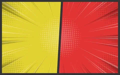 Comic versus pop art battle background. Vector illustration. Stock Illustration