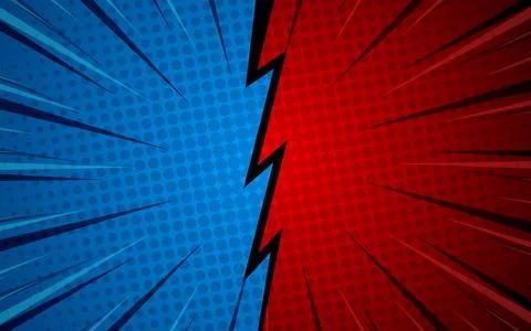 Comic versus pop art fight background. vector illustration. Stock Illustration