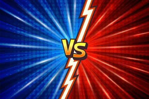 Comic Versus Vector Background. Versus Battle Screen. Versus vs Arena Split Stock Illustration