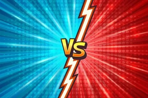 Comic Versus Vector Background. Versus Battle Screen. Versus vs Arena Split Stock Illustration