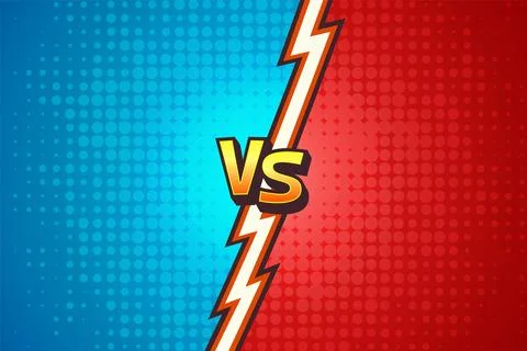 Comic Versus Vector Background. Versus Battle Screen. Versus vs Arena Split Stock Illustration