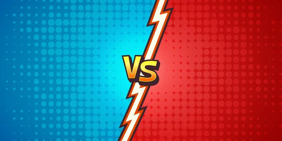 Comic Versus Vector Background. Versus Battle Screen. Versus vs Arena Split Stock Illustration