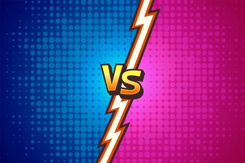 Comic Versus Vector Background. Versus Battle Screen. Versus vs Arena Split Stock Illustration