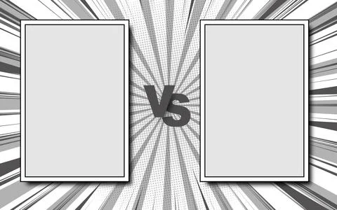 Comic versus vs background template Stock Illustration