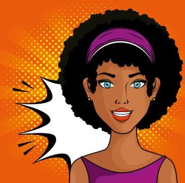 Comic like woman icon Stock Illustration